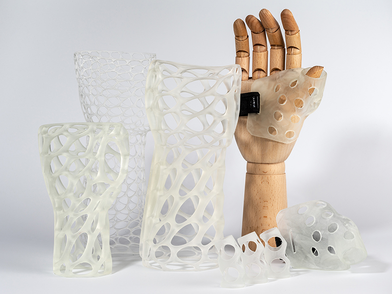Prothesenmodelle, die mit dem Tough Clear Harz 3D-gedruckt wurden
